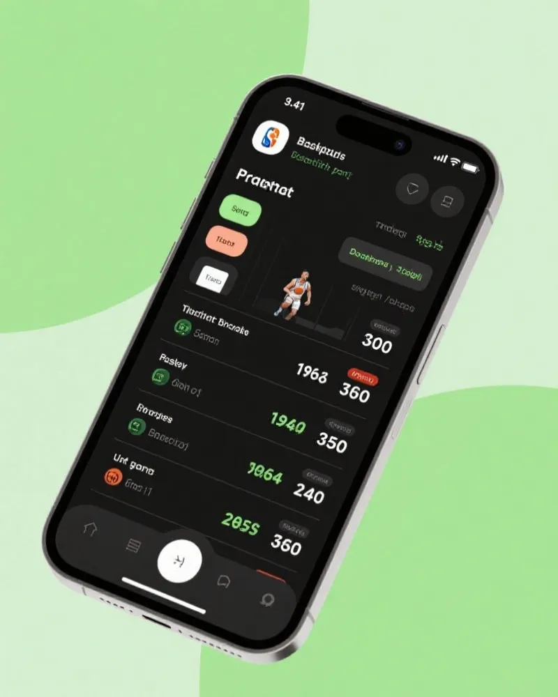 篮球投注与分析网 App 界面展示