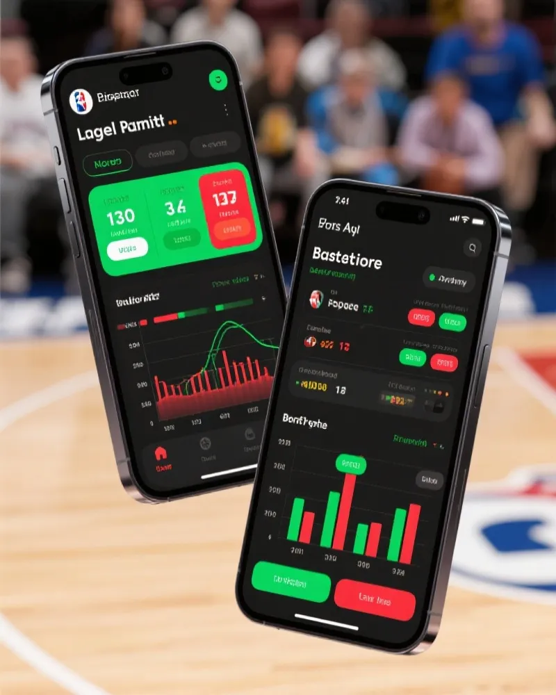 篮球投注与分析网 App 界面展示